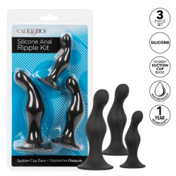 Calexotics Kit 3 Plugs Silicone Ripple Kit Noirs